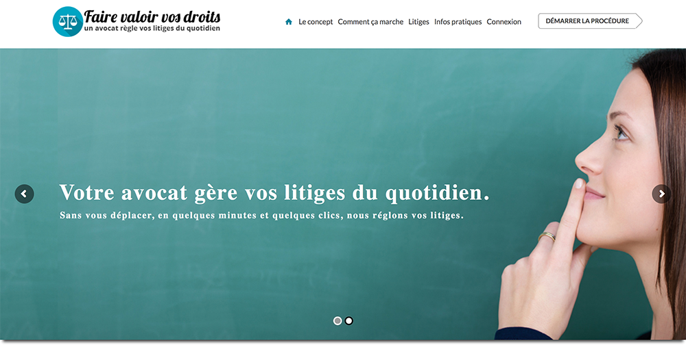 [Réalisation] Plateforme \"Faire valoir vos droits\